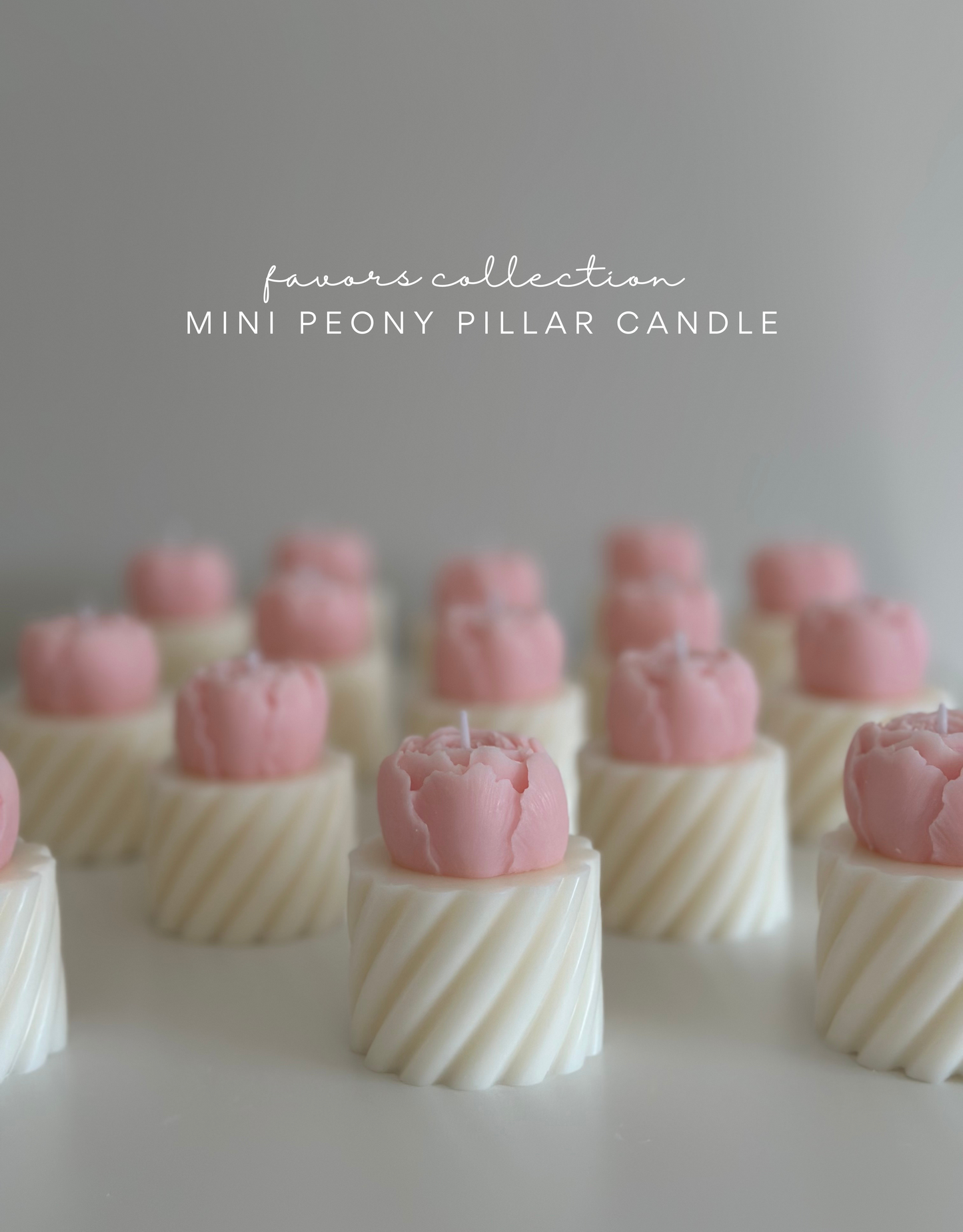 MINI PEONY PILLAR CANDLE