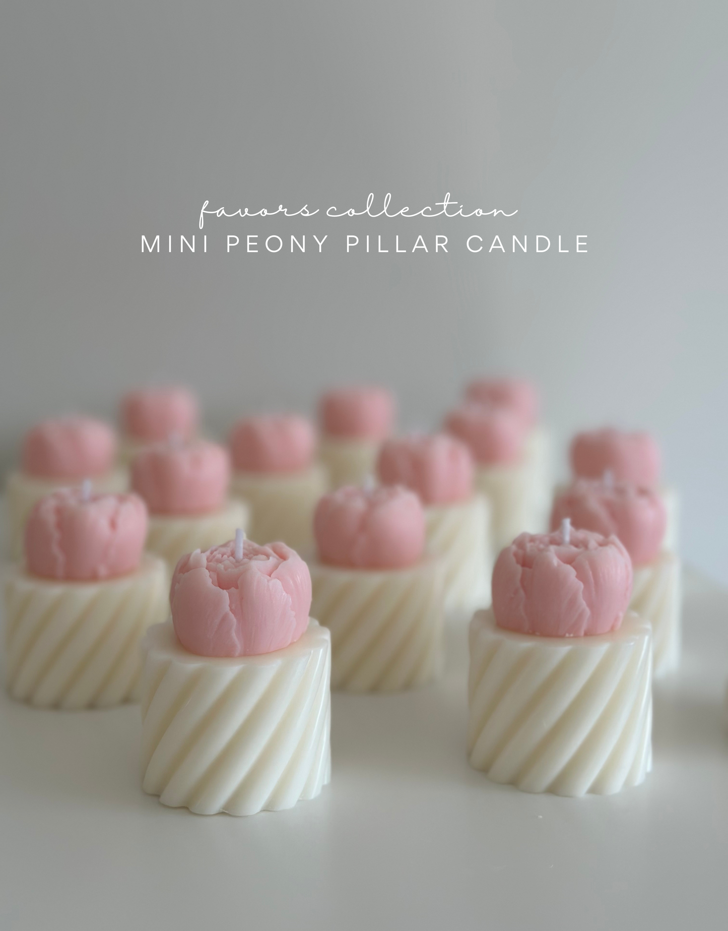 MINI PEONY PILLAR CANDLE