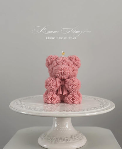 BOW BEAR CANDLE