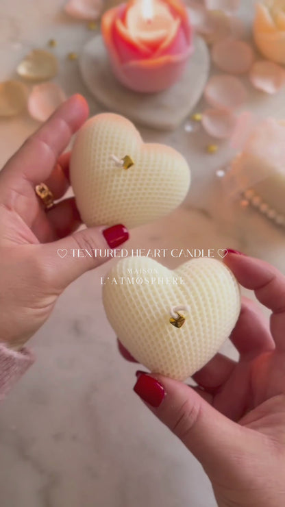 TEXTURED HEART CANDLE